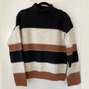 Striped Turtleneck Sweater